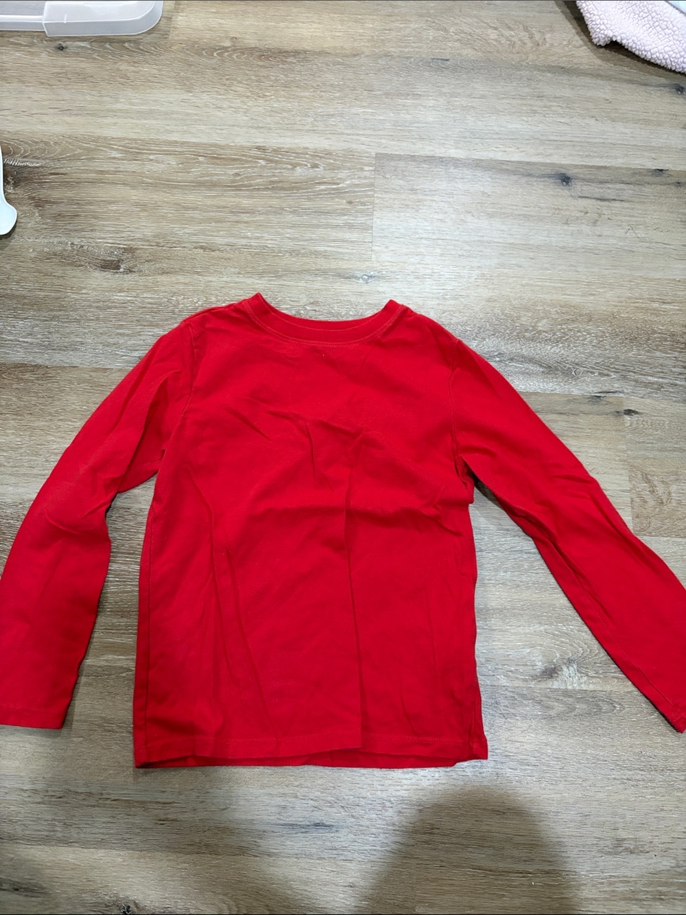 Cat & Jack Bright Red Long-Sleeve Tee